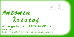 antonia kristof business card